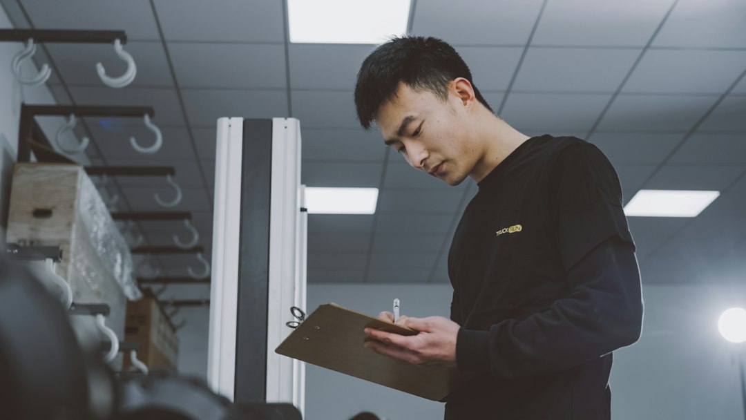 Quality inspector reviewing production requirements